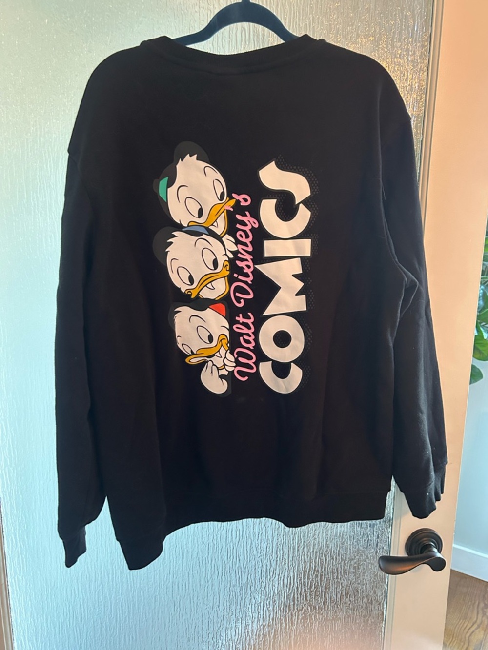 H&M Disney Unisex Donald Duck Black Crewneck Sweater - Picture 6 of 8